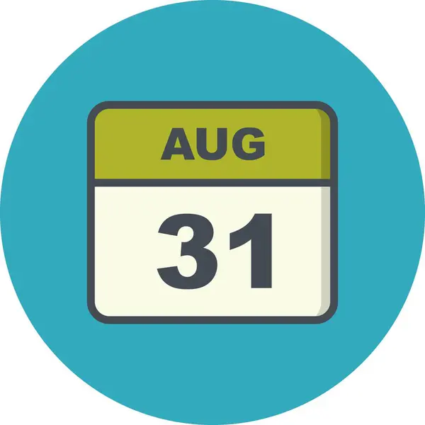 August 31st Date on a Single Day Calendar — Stock Photo, Image