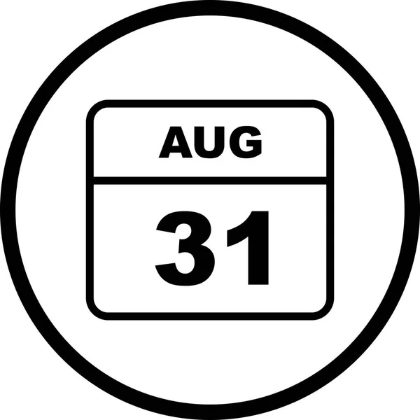 August 31st Date on a Single Day Calendar — Stock Photo, Image