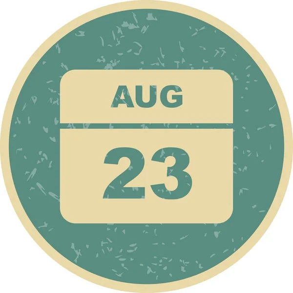 August 23rd Date on a Single Day Calendar — Stock Photo, Image