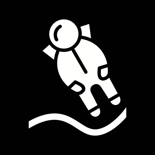 Ilustración Astronout Landing Icon — Foto de Stock