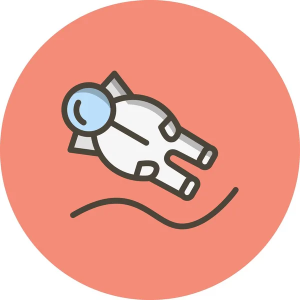 Ilustração Astronout Landing Icon — Fotografia de Stock