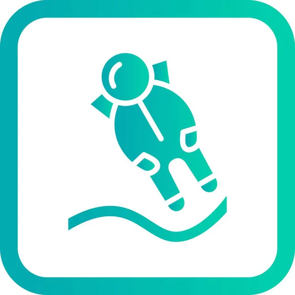 Ilustracja Astronout ikona lądowania — Zdjęcie stockowe