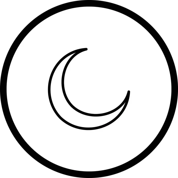 Illustratie nieuwe maan pictogram — Stockfoto