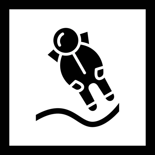 Ilustrace Astronout přistávací ikona — Stock fotografie