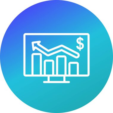 İllüstrasyon İş Grafiği Simgesi