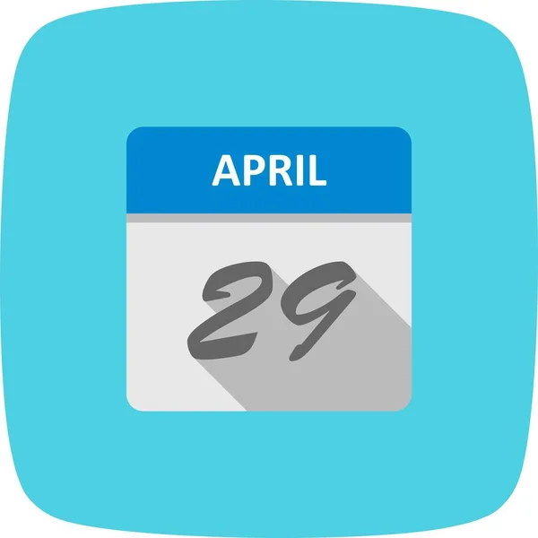 April 29th Date on a Single Day Calendar — Stock Photo, Image