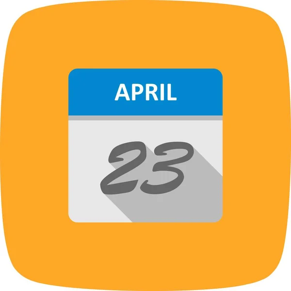 4月23日 1日カレンダー — ストック写真
