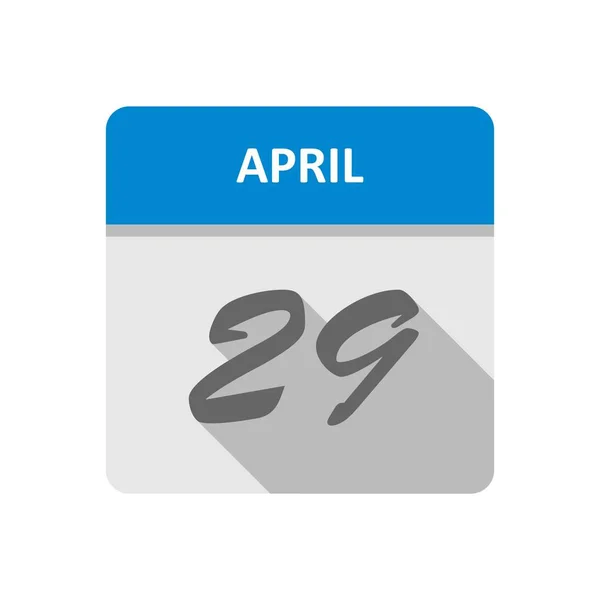 Tanggal 29 April pada Kalender Hari Tunggal — Stok Foto