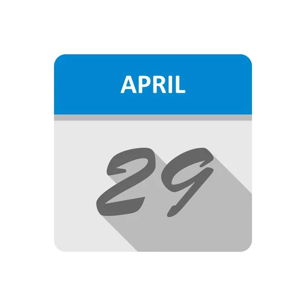 29 aprile Data in un Calendario Unico Giorno — Foto Stock