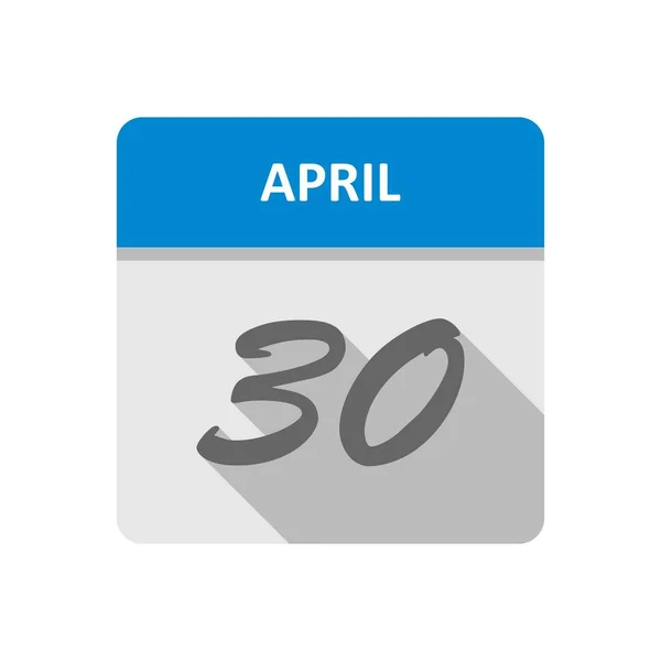30 de abril Fecha en un calendario de un solo día — Foto de Stock