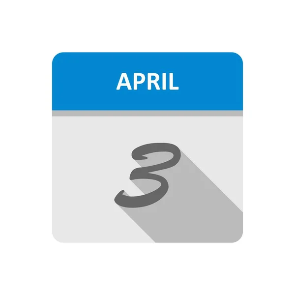 3. April an einem einzigen Tag — Stockfoto