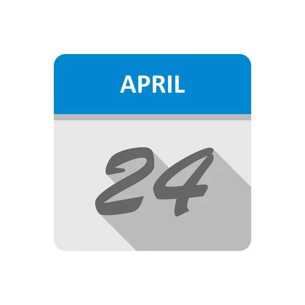 24th Απριλίου ημερομηνία σε ημερολόγιο μίας ημέρας — Φωτογραφία Αρχείου