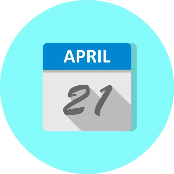 21. April Datum an einem einzigen Tag — Stockfoto