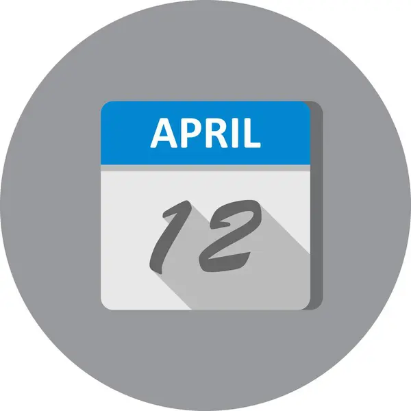 4 月 12 日の単日カレンダーの日付 — ストック写真