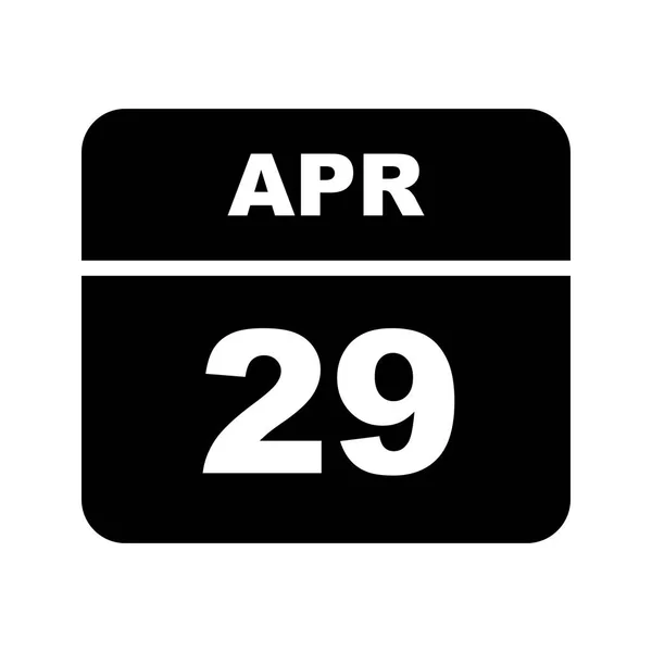 29th Απριλίου ημερομηνία σε ημερολόγιο μίας ημέρας — Φωτογραφία Αρχείου