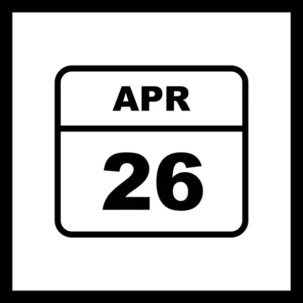 26 квітня Дата в одноденному календарі — стокове фото