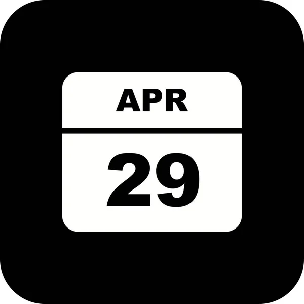 Дата 29 апреля в календаре одного дня — стоковое фото
