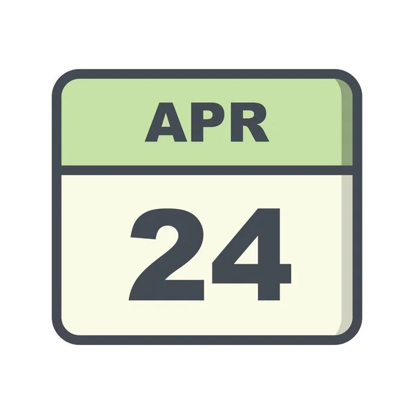 24 квітня Дата в одноденному календарі — стокове фото