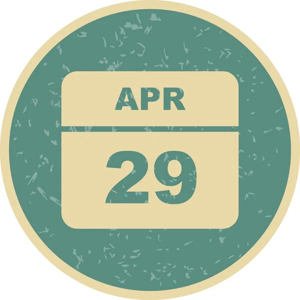 29 april datum op één dag kalender — Stockfoto