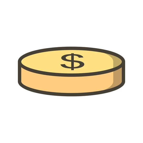 Ícone de moeda de ilustração — Fotografia de Stock