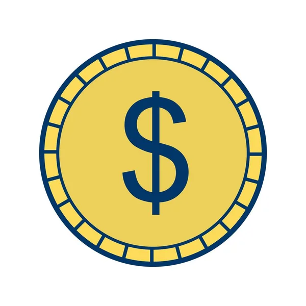 Ícone de moeda de ilustração — Fotografia de Stock
