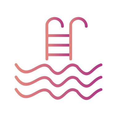 İllüstrasyon Yüzme Havuzu Simgesi 