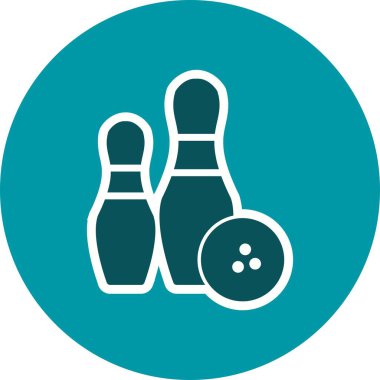 İllüstrasyon Bowling Simgesi 