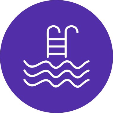 İllüstrasyon Yüzme Havuzu Simgesi 