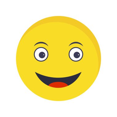 İllüstrasyon Mutlu Emoji Simgesi