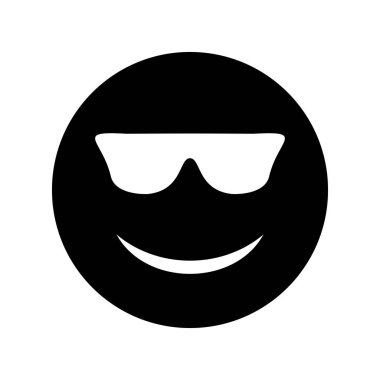  İllüstrasyon Cool Emoji Simgesi