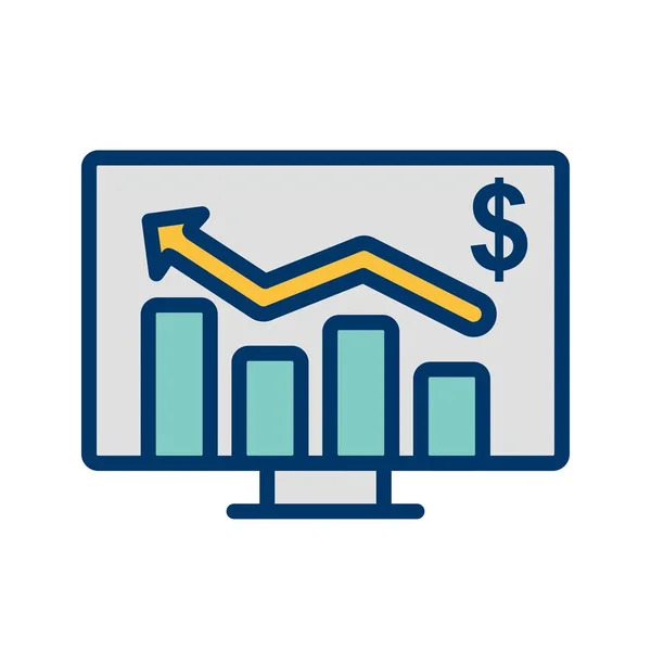 Illustratie Business grafiek pictogram — Stockfoto