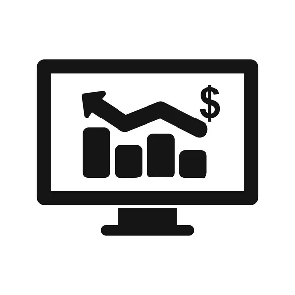 Illustrazione Business Chart Icona — Foto Stock