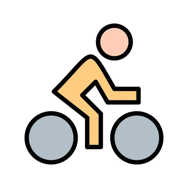 Ilustracja rowerzysta ikona — Zdjęcie stockowe