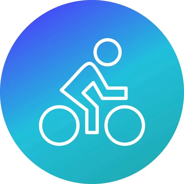 Illustration Cyclist Icon — Stock Photo, Image