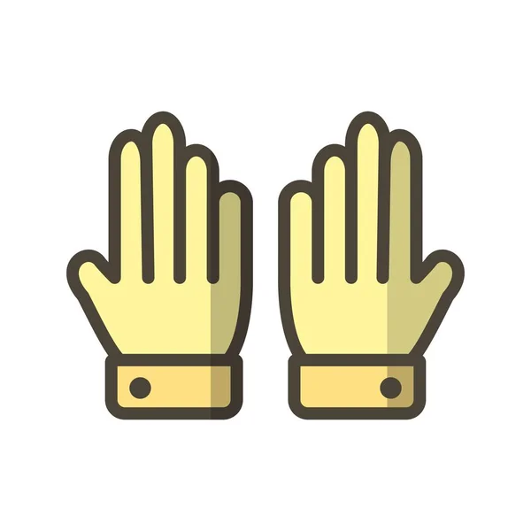Ilustrace ikona rukavic — Stock fotografie
