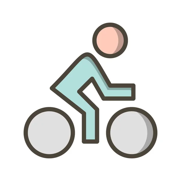 Illustration Radfahrer-Ikone — Stockfoto