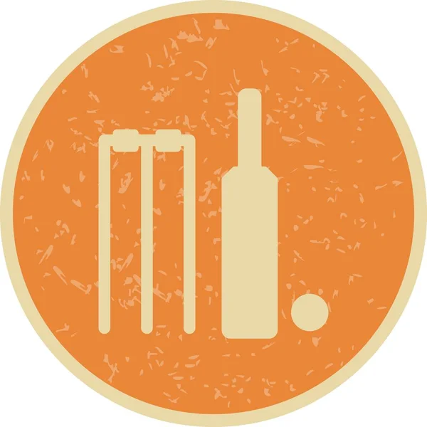 Illusztrációs krikett ikon — Stock Fotó