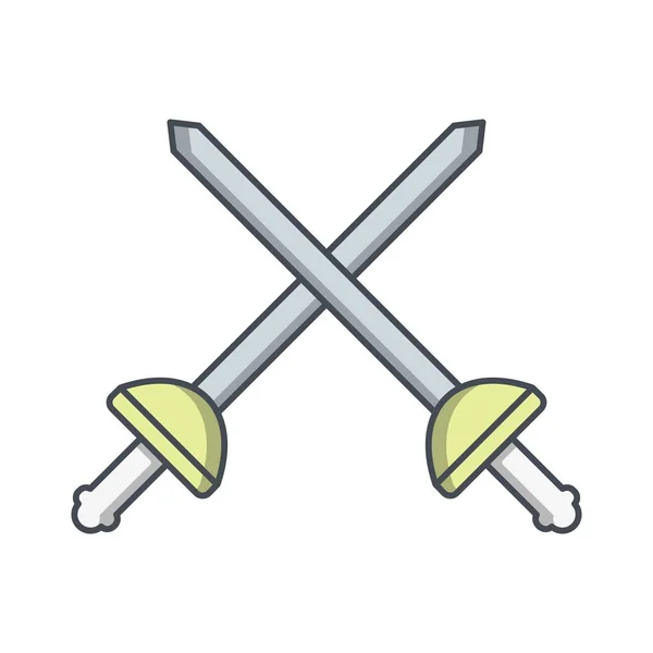 Illustration Fencing Icon — Stock Photo, Image