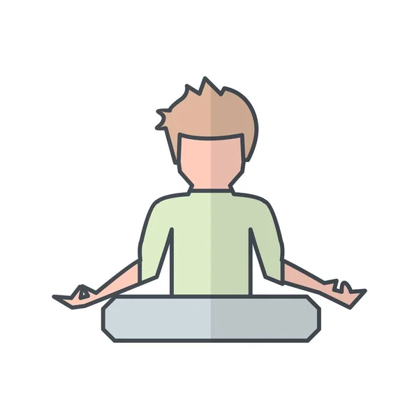 Icono de Yoga de Ilustración — Foto de Stock