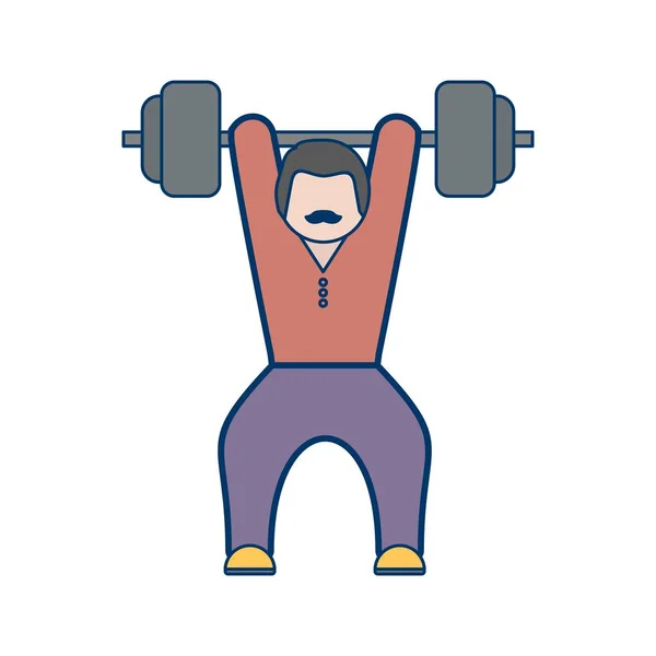 Ilustración Icono de levantamiento de pesas — Foto de Stock