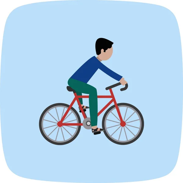 Ilustración Ciclista Icono — Foto de Stock