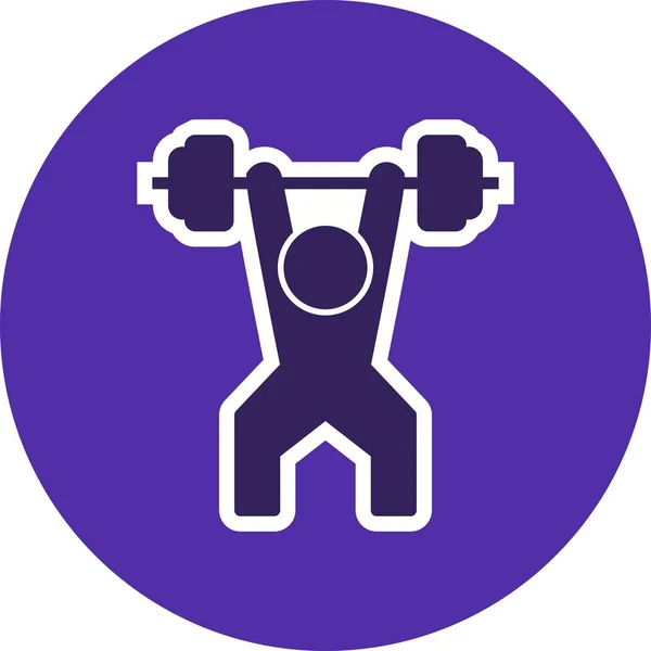 Illustration Ikone Gewichtheben — Stockfoto