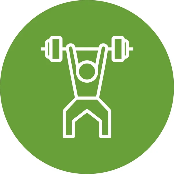 Иллюстрация: Икона тяжёлой атлетики — стоковое фото