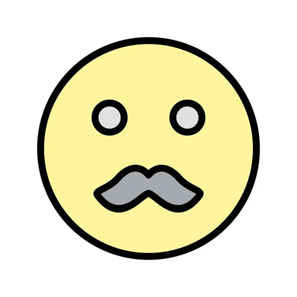 Ilustración bigote Emoji Icono —  Fotos de Stock