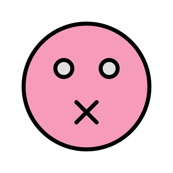 Illusztráció némítás Emoji ikon — Stock Fotó