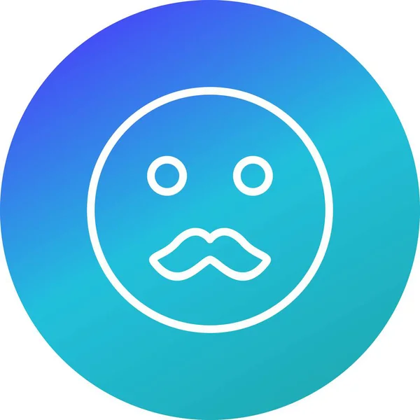 İllüstrasyon Bıyık Emoji Simgesi — Stok fotoğraf