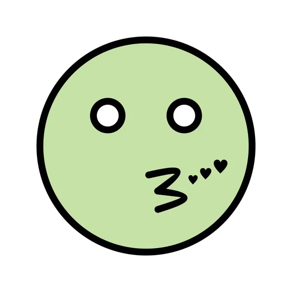 Ilustração Beijo Emoji Ícone — Fotografia de Stock