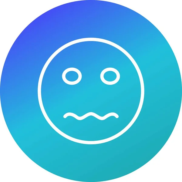 Illustration Icône Emoji nerveuse — Photo