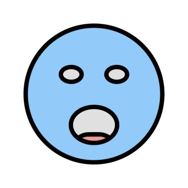 İllüstrasyon Bağıran Emoji Simgesi