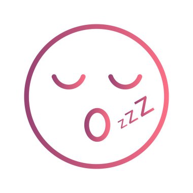 İllüstrasyon Uyku Emoji Simgesi